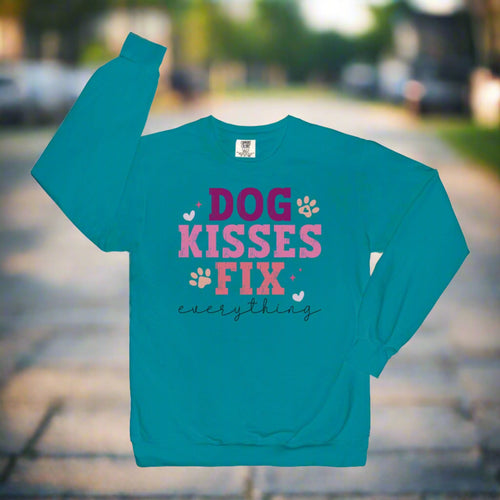 Dog Kisses Fix Everything Crewneck