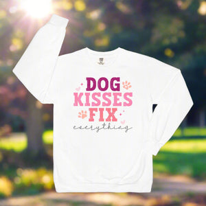 Dog Kisses Fix Everything Crewneck