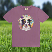 Load image into Gallery viewer, Border Collie Floral Mandala Tee