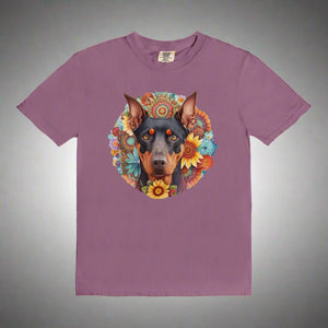 Dobermann Floral Mandala Tee