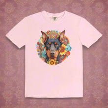 Load image into Gallery viewer, Dobermann Floral Mandala Tee