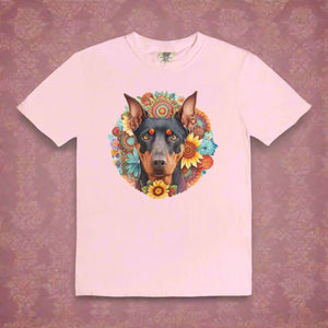 Dobermann Floral Mandala Tee