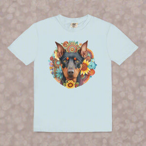 Dobermann Floral Mandala Tee