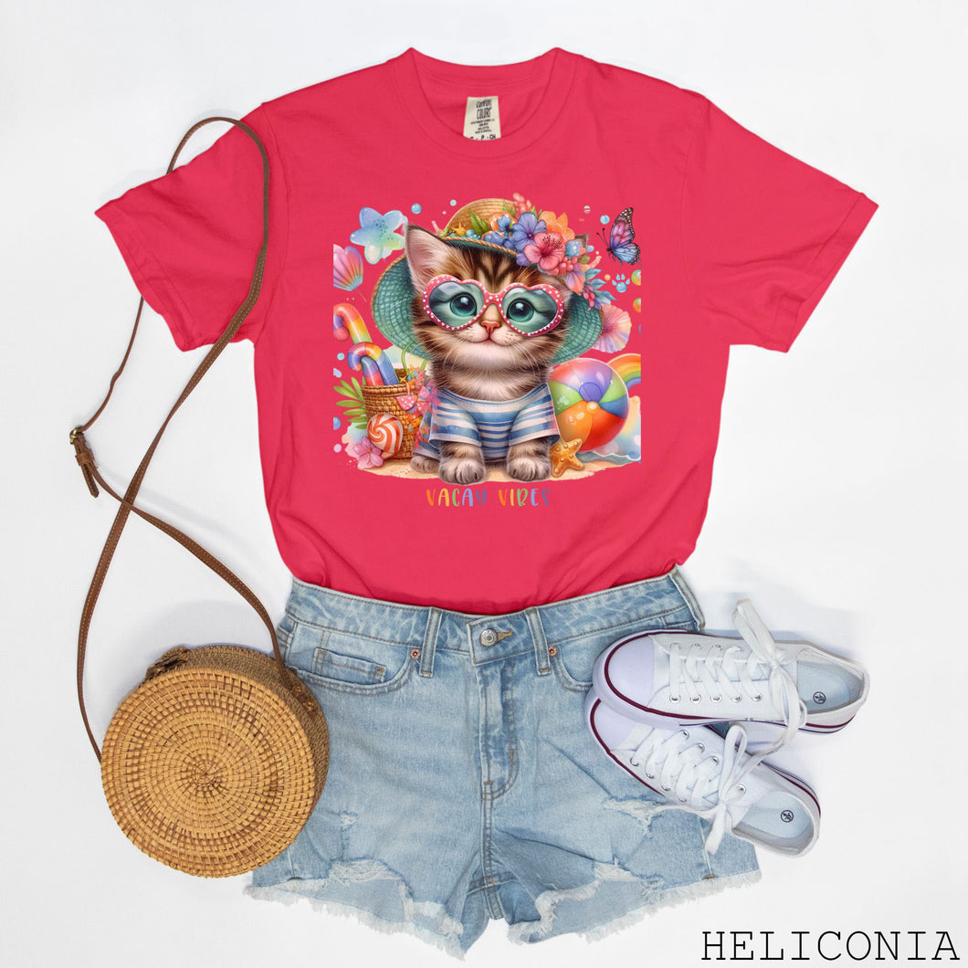 Cat Vacay Vibes Tee