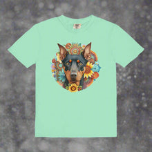 Load image into Gallery viewer, Dobermann Floral Mandala Tee