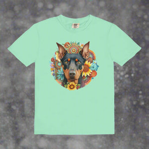 Dobermann Floral Mandala Tee