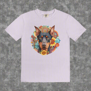 Dobermann Floral Mandala Tee