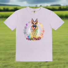 Load image into Gallery viewer, German Shepherd Floral Mandala Tee