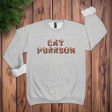 Load image into Gallery viewer, Cat Purrson Santa Sweatshirt