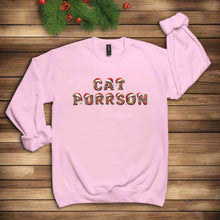 Load image into Gallery viewer, Cat Purrson Santa Sweatshirt