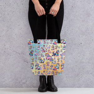 Cat Unicorns All Over Print Tote Bag