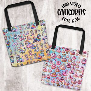 Cat Unicorns All Over Print Tote Bag