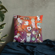 Load image into Gallery viewer, Vet Worlds Collide Basic Pillow