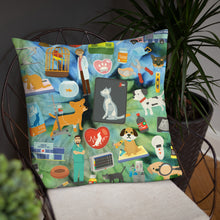 Load image into Gallery viewer, Vet Worlds Collide Basic Pillow
