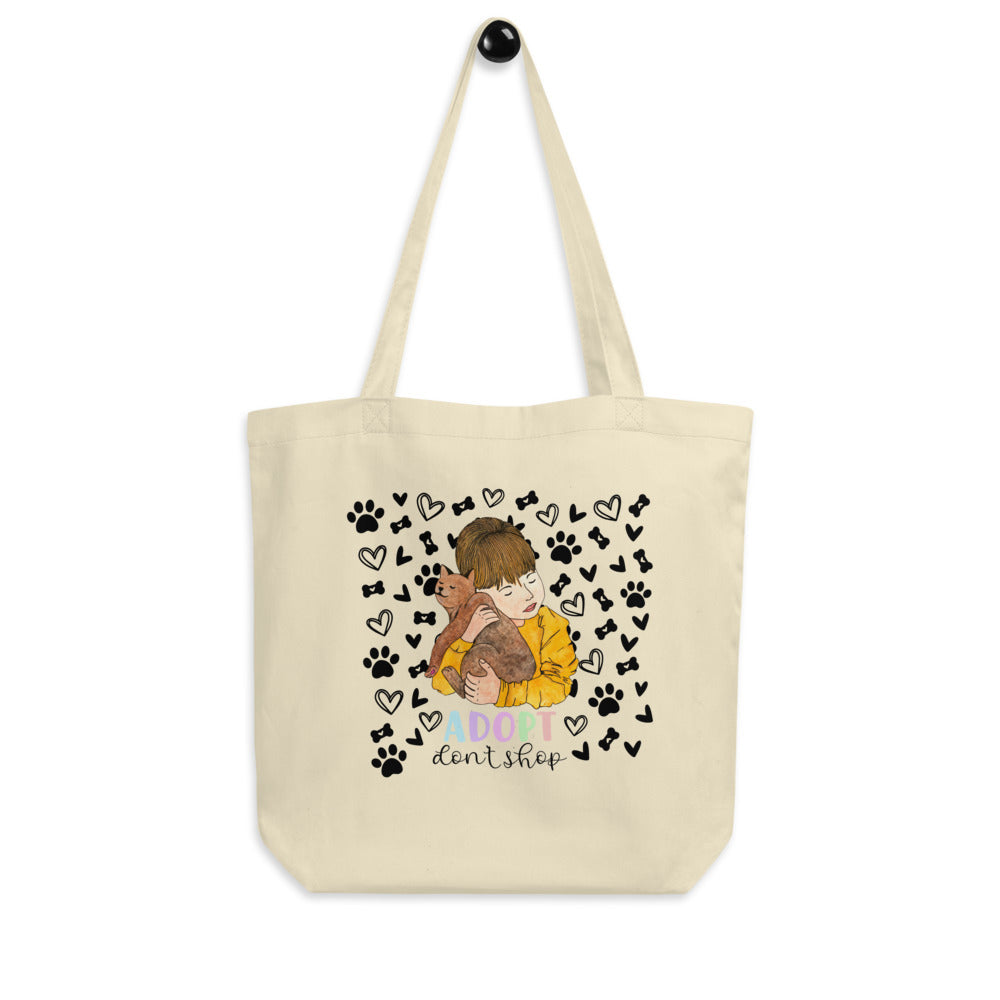 Adopt Don't Shop Canvas Tote Bag Adopt Don't Shop Canvas Tote Bag