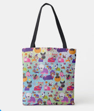 Load image into Gallery viewer, Halloween Cats and Dogs All Over Print Tote Bag