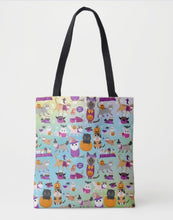 Load image into Gallery viewer, Halloween Cats and Dogs All Over Print Tote Bag