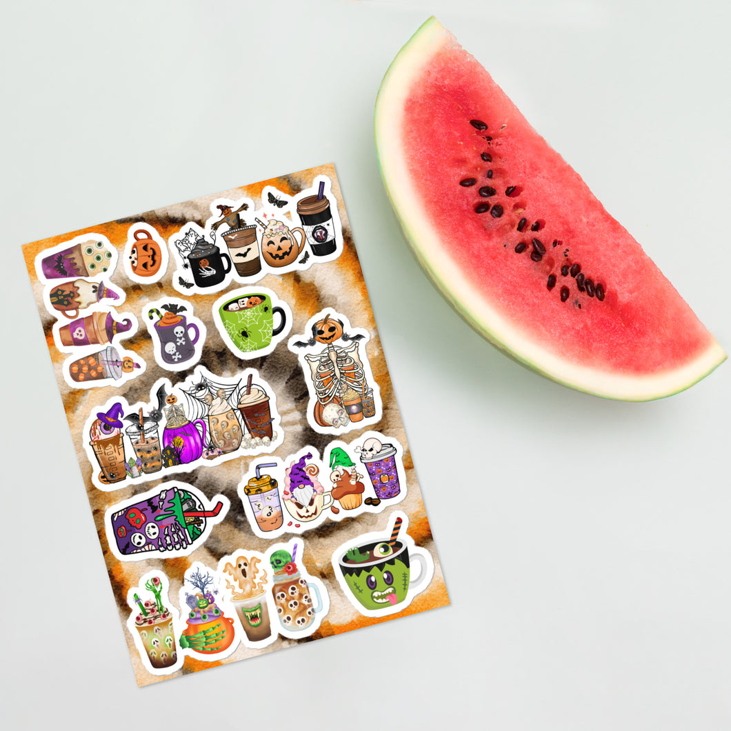 Halloween Coffee Sticker Sheet