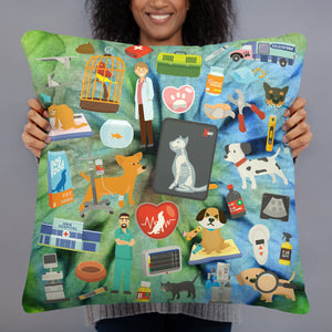 Vet Worlds Collide Basic Pillow