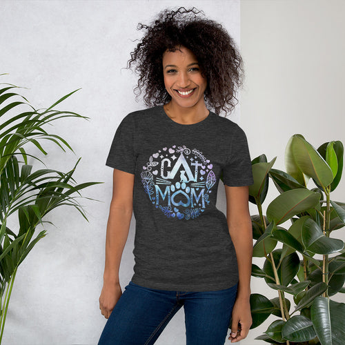 Cat Mom Geo Magic Short-Sleeve Unisex T-Shirt